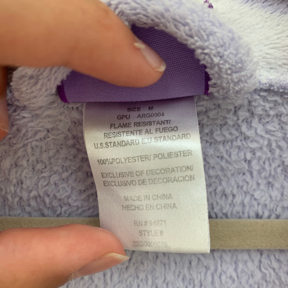 Imaginations Kids Lavender Purple Soft Bath Robe - Picture 6 of 8